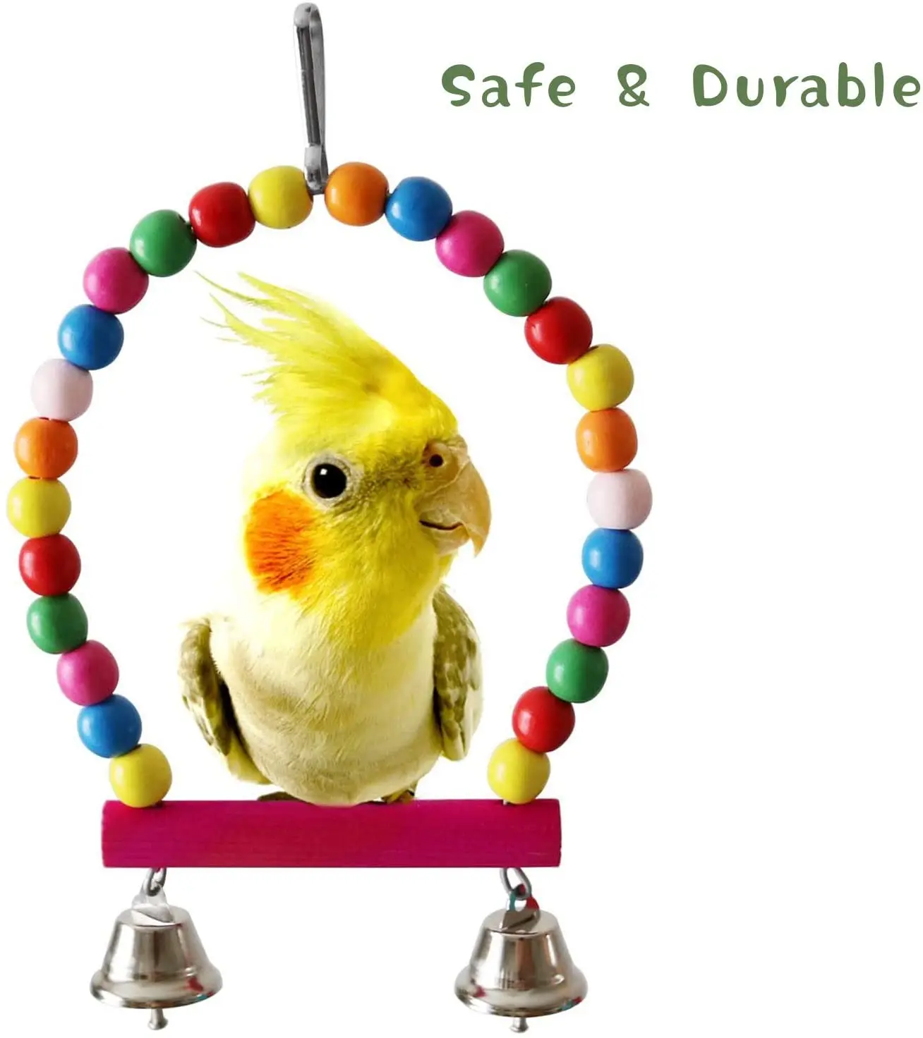 Bird Swing Chewing Toys- Parrot Hammock Bell Toys Suitable for Small Parakeets