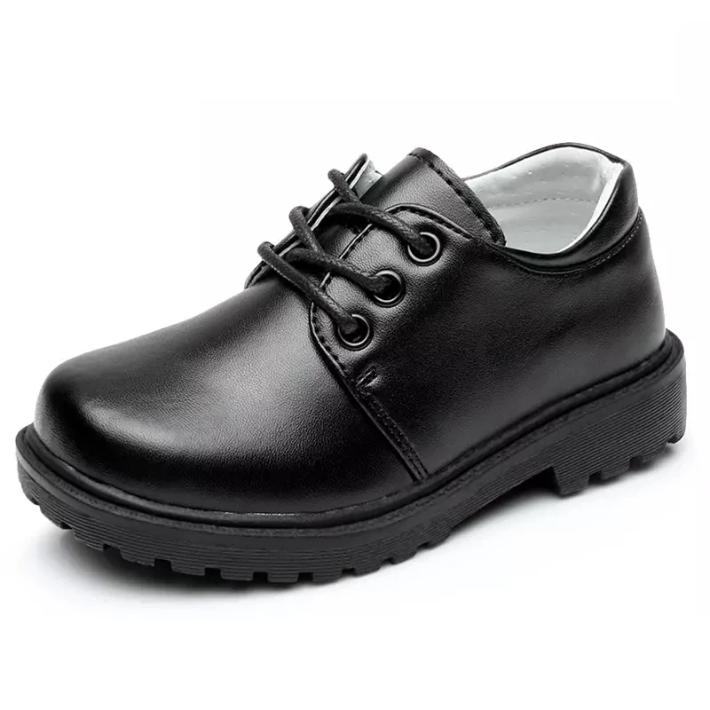 New Design Children Leather Shoes White Performance Dress 11 Years Old Boy Kids Black Shoes for School 2022