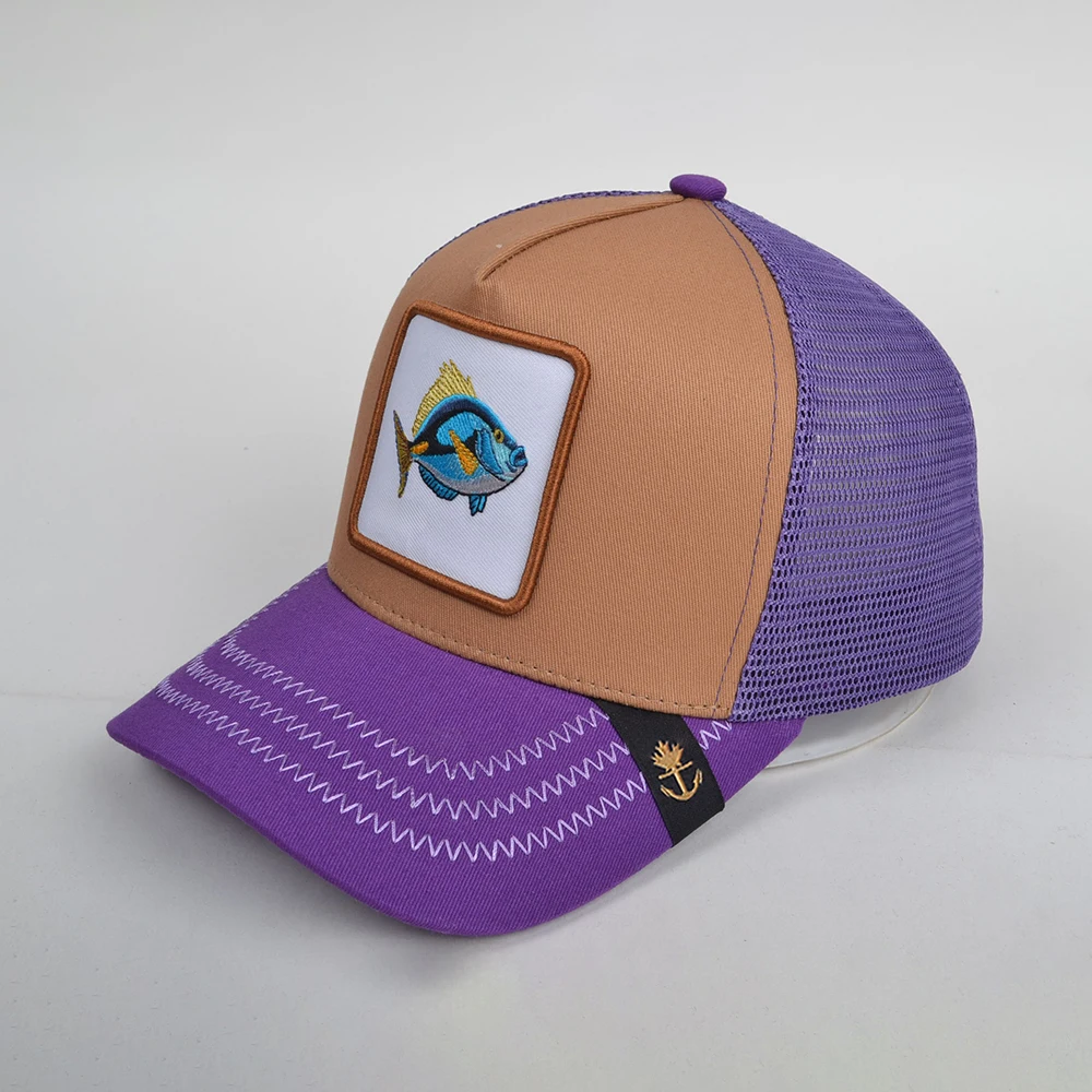 High Quality 5 Panel Trucker Hat Embroidery Anime Patch Trucker Cap Gorras Animal Cartoon Baseball Caps Mesh Trucker Hats