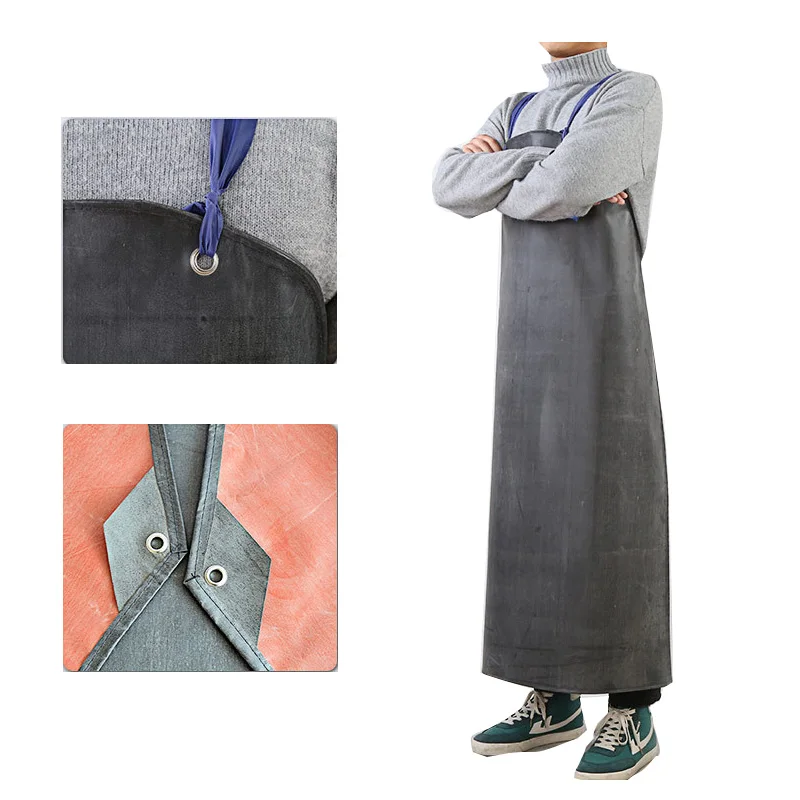High Quality Chemical and Oil Resistant Rubber Apron Waterproof Industrial Thickness Chemical Protective Apron