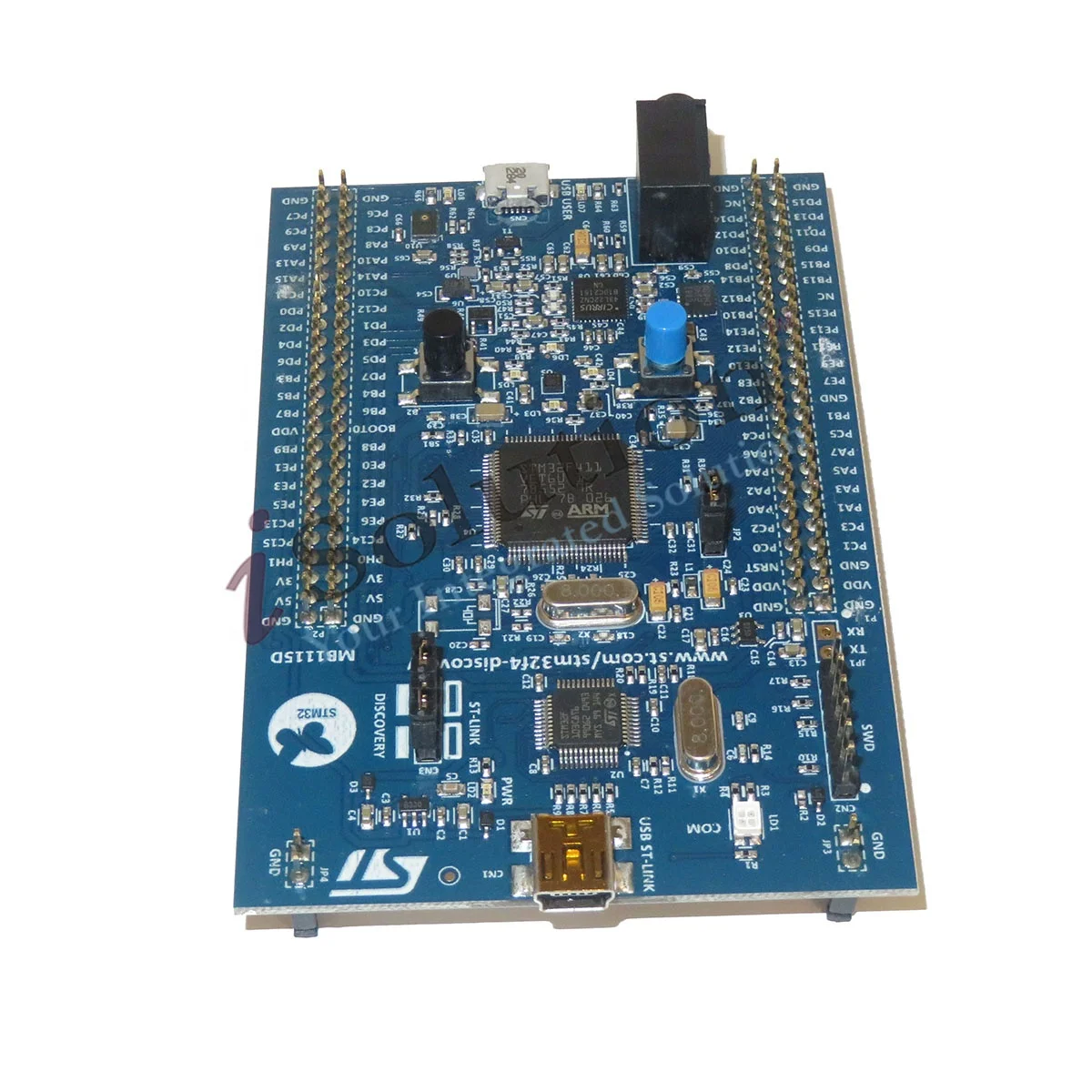 Original STM32F411E-DISCO 32F411EDISCOVERY, STM32 Discovery Board Kit with STM32F411VE MCU, Embedded Debug Tool ST-LINK/V2