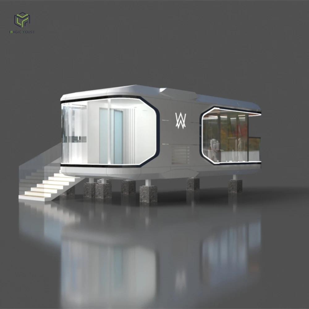 Container homes capsule house space smart mobile tiny house space capsule house