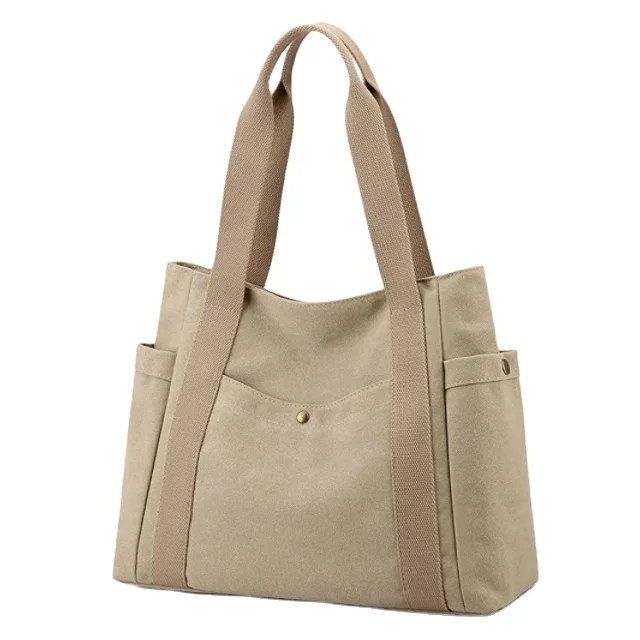 Canvas Women Tote Shoulder Bag Casual Retro Top Handle Satchel Handbags Shopping Bag Tote Purses