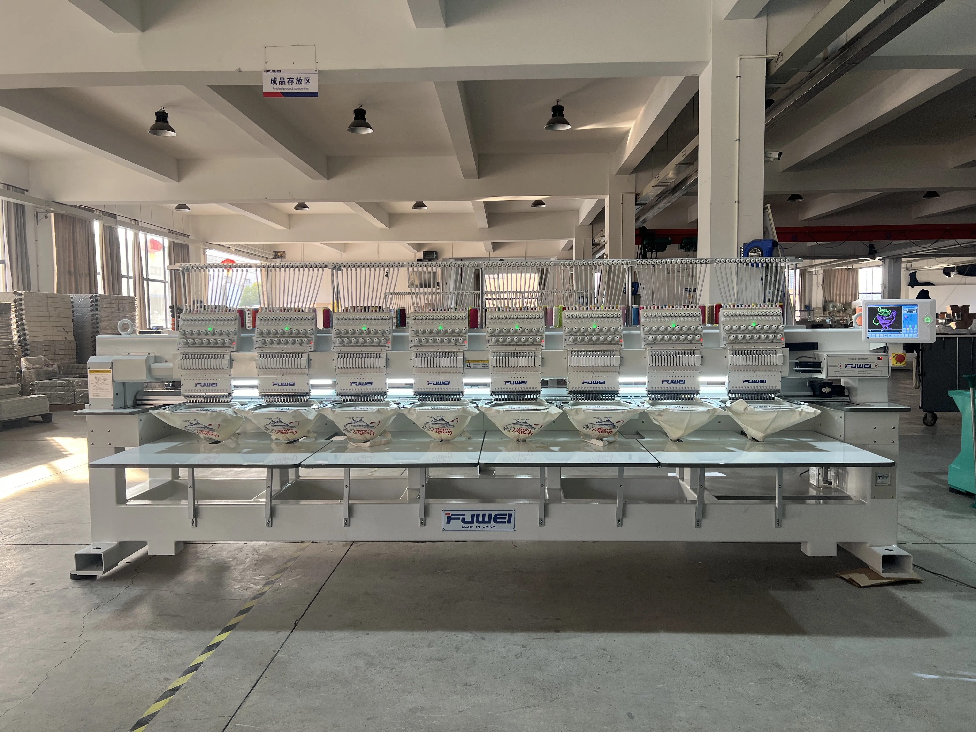 tajima multi head new computerized  high speed 6 heads tubular embroidery machine fuwei brand