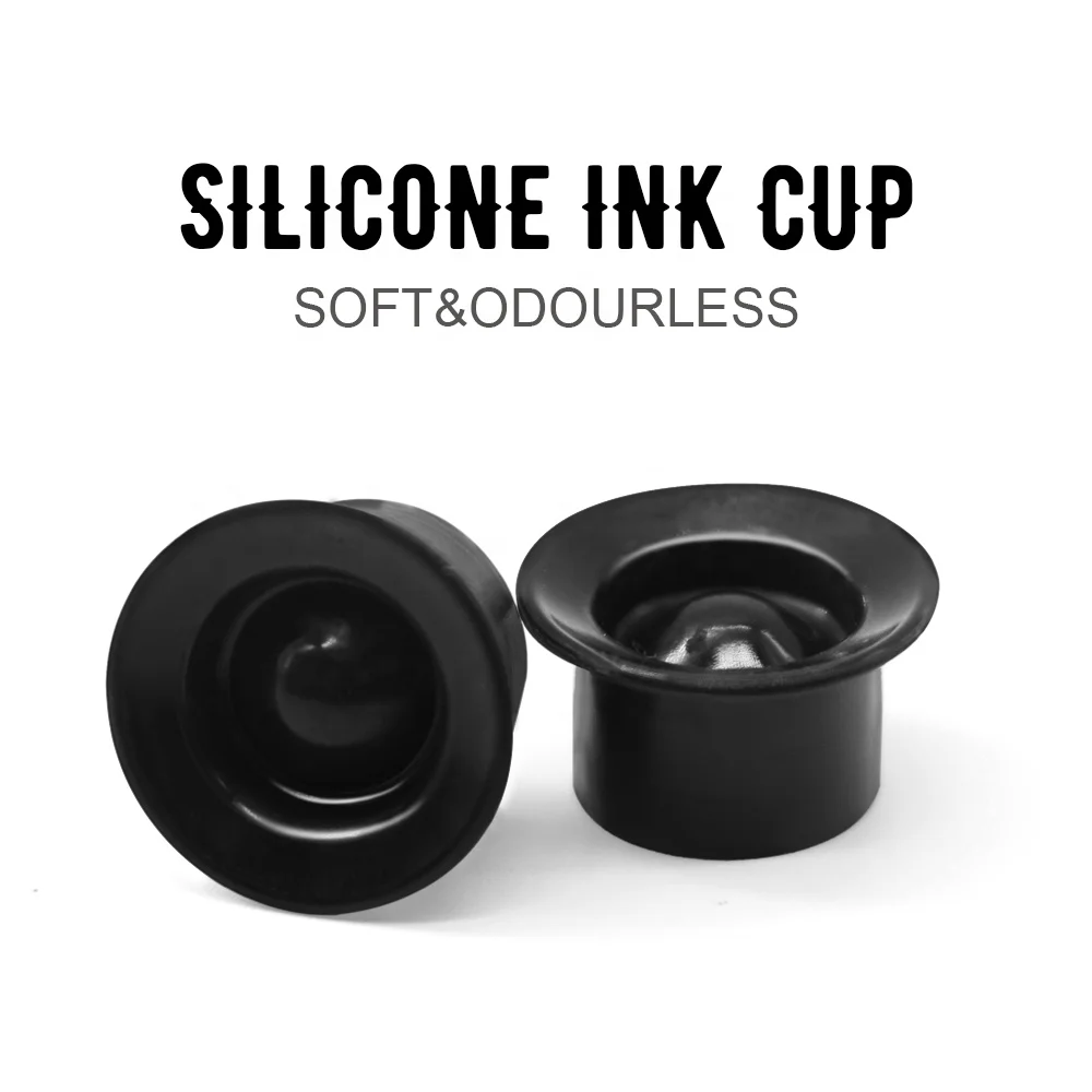 Aimeng Tattoo Hygiene Supplies for Body Art Premium Silicone BlackTattoo Ink Cup