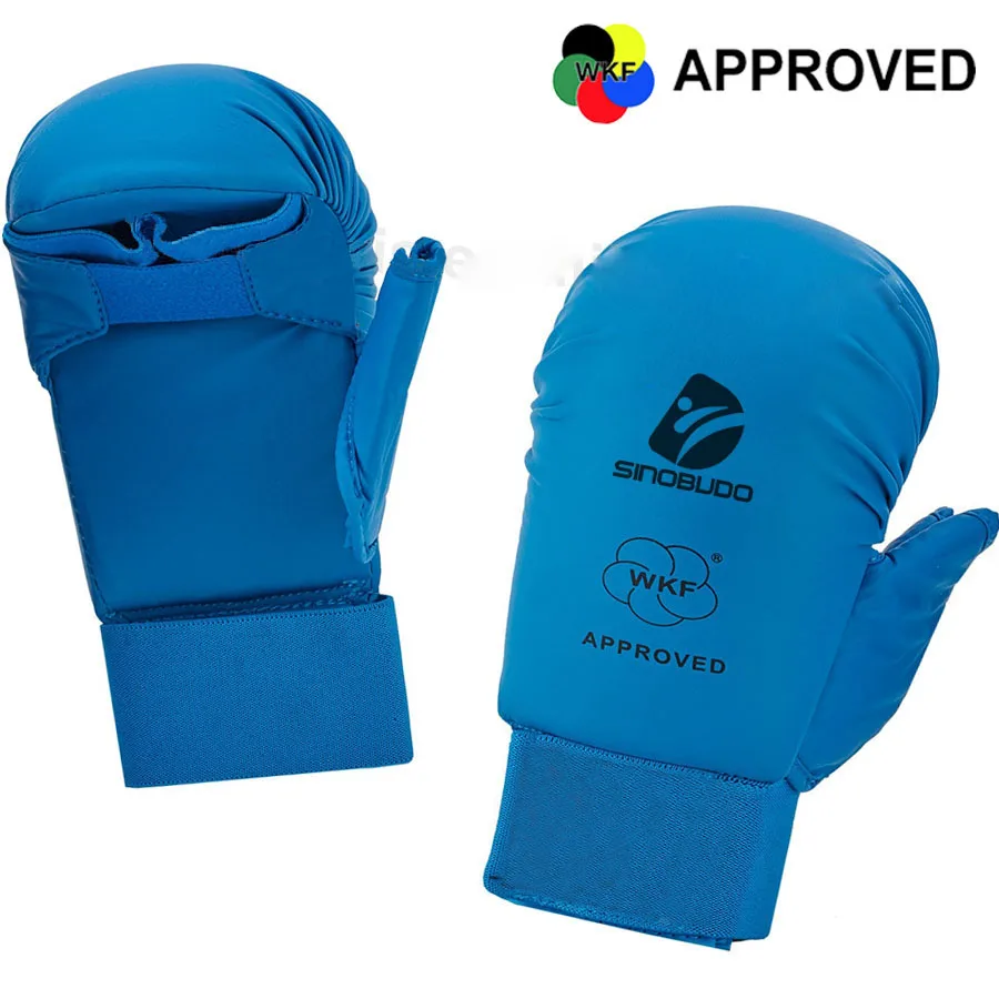 WKF Karate Mitts Karate Sparring Gloves Traditional Karate Hand pad with thumb