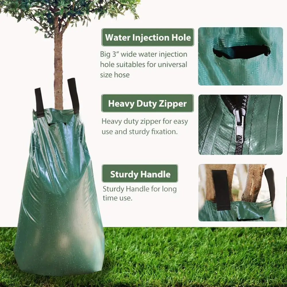 Tree-Watering Slow Release Drip Irrigation Bags Tree Irrigation Bag for Root Water System for Newly Planted Trees
