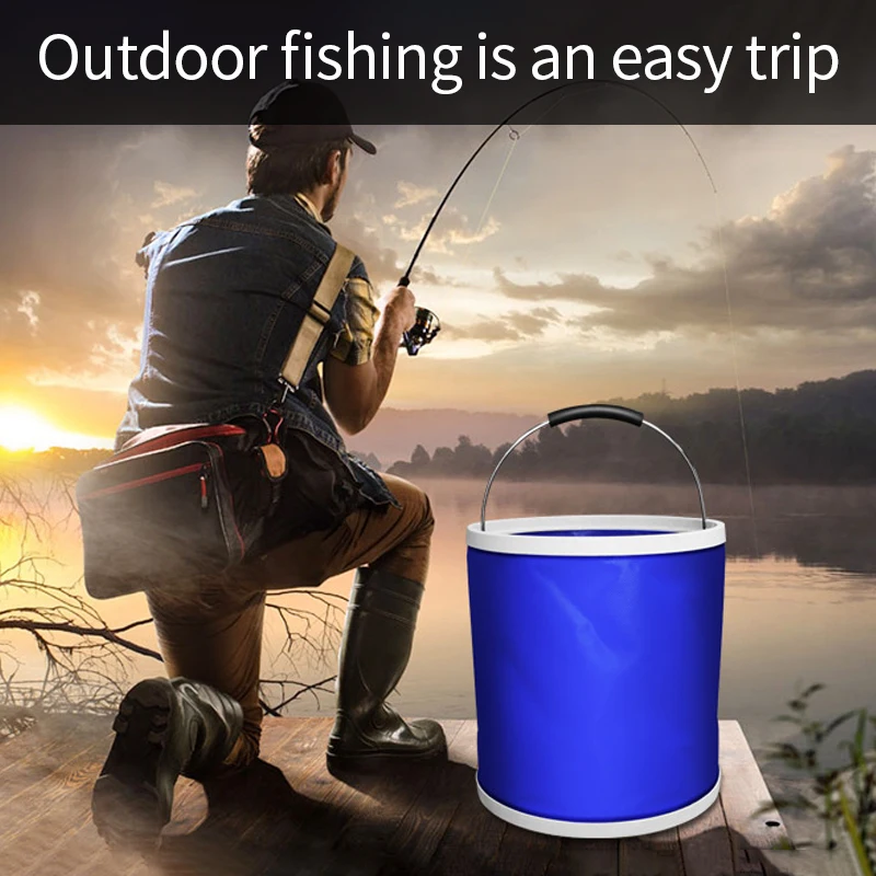 20L Multi-purpose fishing car wash camping outdoor collapsible bucket portable folding bucket