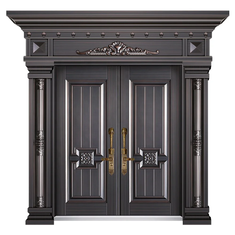House Main Gate Design First Floor Entrance Doors Steel Security Opening Door for Villa