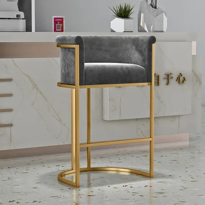 Light luxury modern bar counter bar chair sofa front desk cafe restaurant leisure backrest high table stool
