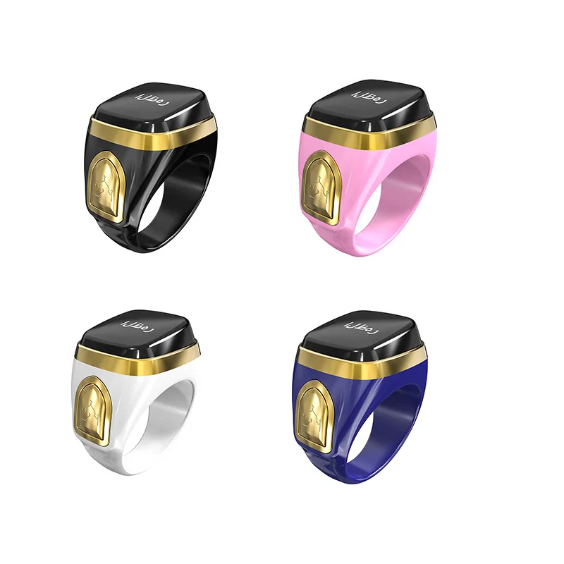 Smart Waterproof LED Digital Display Tasbih Ring APP BT Connectivity Finger Press Counting Alarm Clock iOS Compatible Muslim