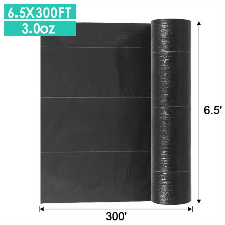 Black Color Weed Control Mulch Film Outdoor Plant Covers Non Woven Fabric For Agriculture Ground Cover Nonwoven Blanket