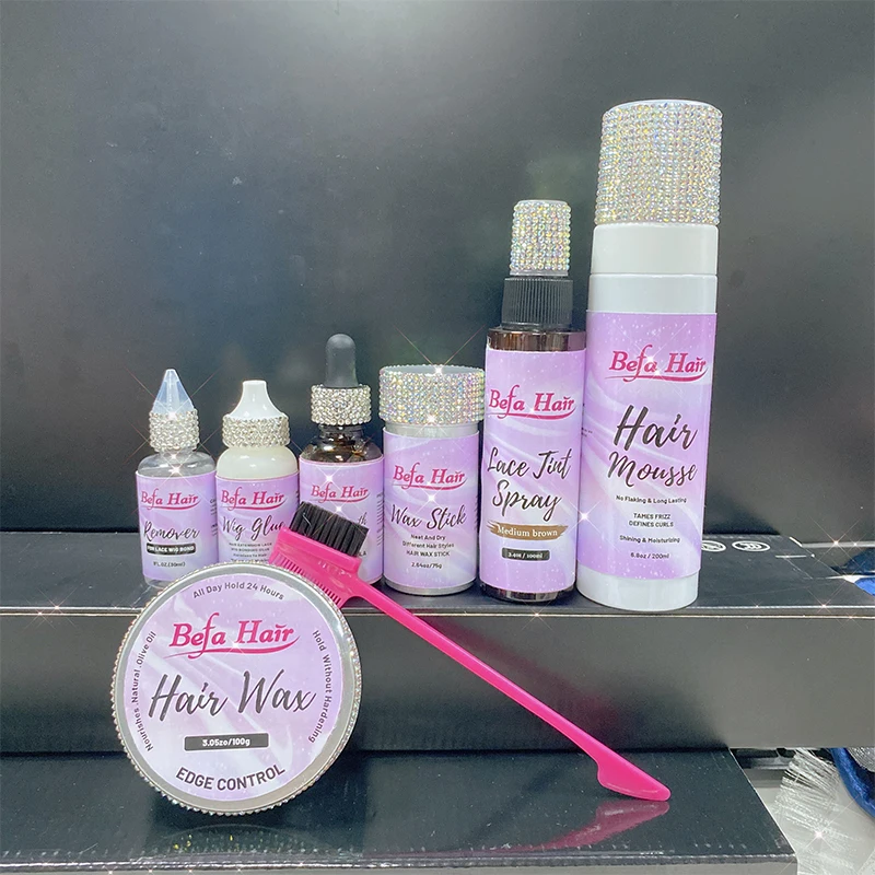 New Style Rhinestones Edge Control Private Label,Hair Gel Lace Tint Mousse,Lace Wig Glue Hair Wax Stick