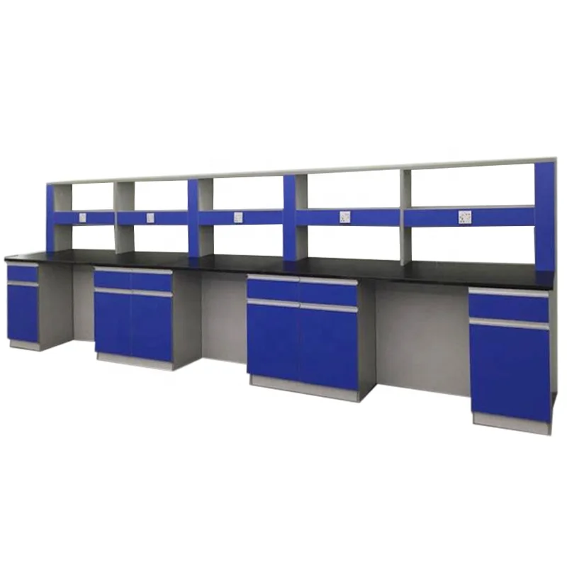 Lab Equipment Wall Working Bench Underbench Cabinet With Phenolic Resin Top