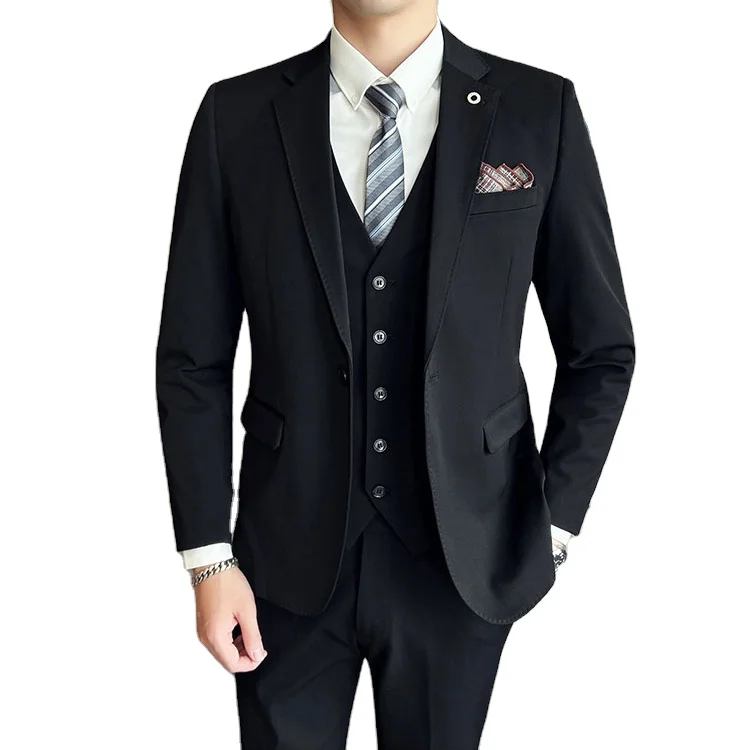 wholesale gentleman wedding 3 piece coat pant slim fit mens suits