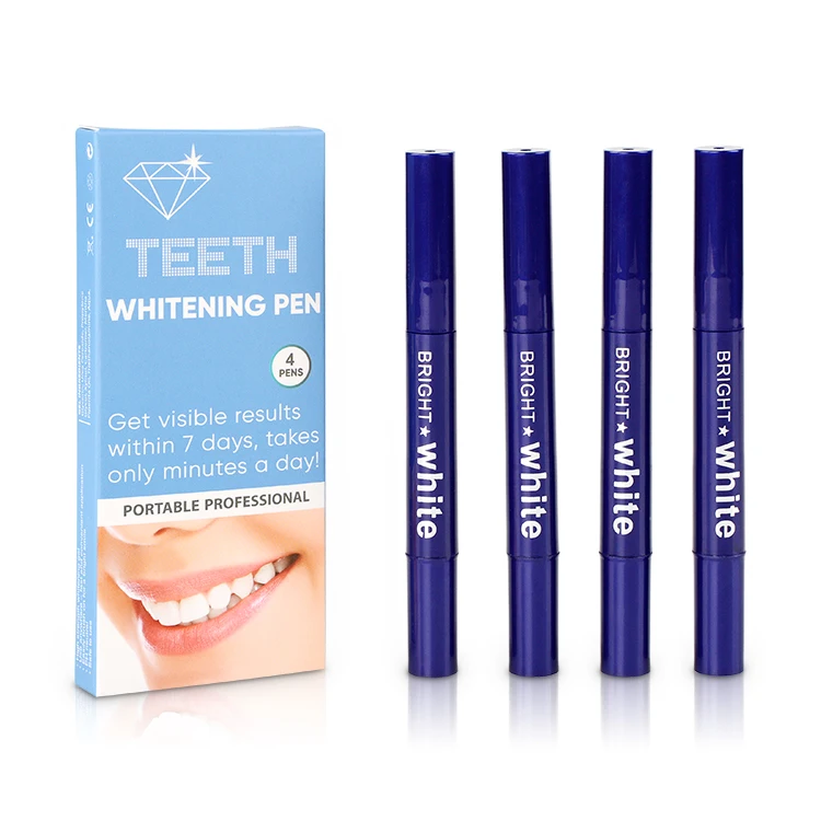 Private Logo 4pcs Whitening Home Teeth Pen Kit Other Teeth Whitening Accessories HP CP Teeth Whitening Gel Pen for Home Use