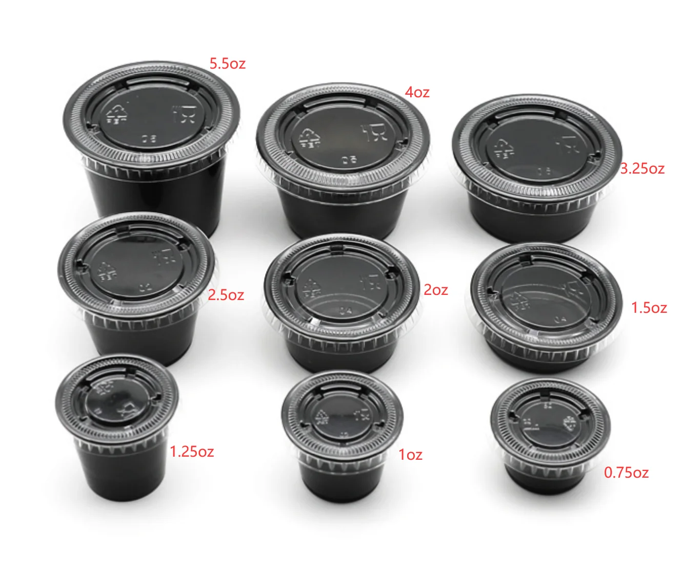 FREE SAMPLE 4oz Clear Disposable PP Plastic Sauce Cup with PET Lids