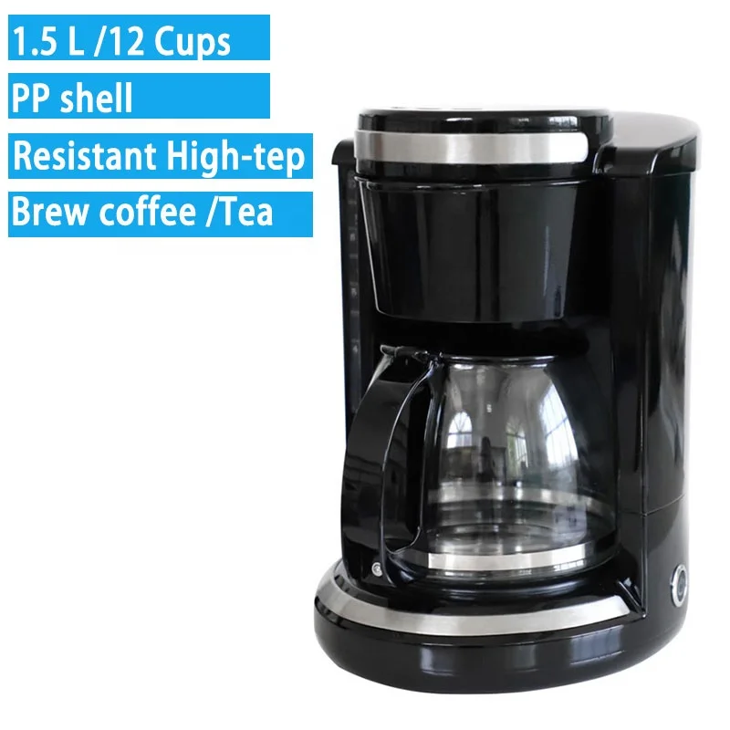1.5L 1500ml Single Cup Electric Home Use American Mini One Cup Coffee Maker with stainless steel jar