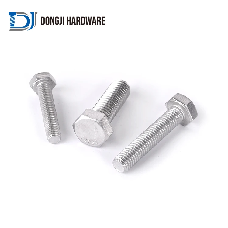 DONGJI Big Sale Din933 Hex Bolt M3 M7 M8 M10 Hex Bolt Stainless Steel Hex Nut And Bolt