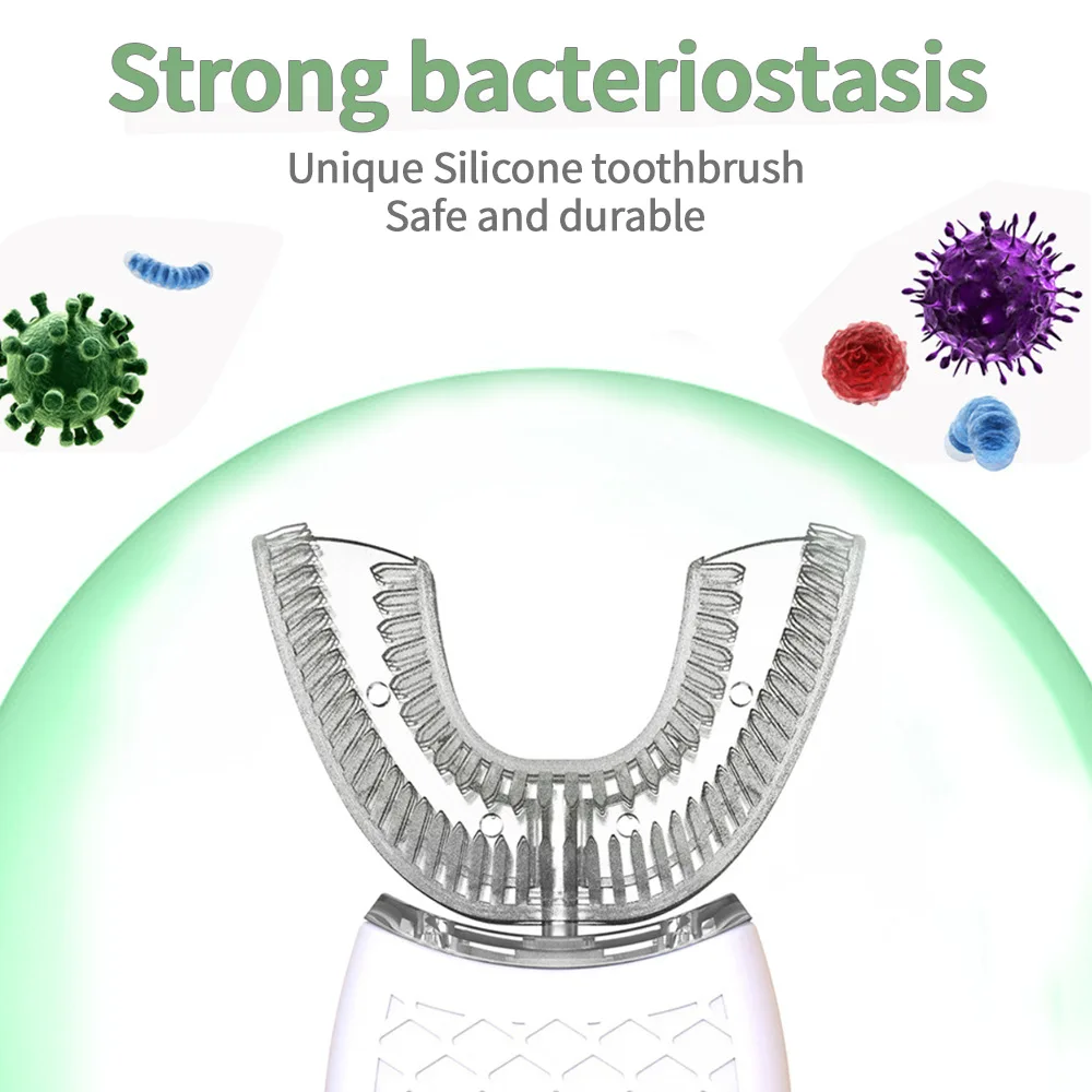 Ultrasonic Automatic Electric Toothbrush for Teeth Whitening 360 Mouth Cleaning  Adult Electric Toothbrush  U Shape