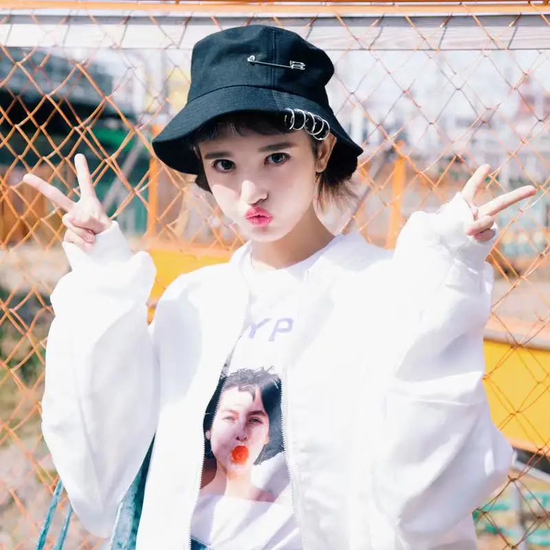 
New design brooch cotton fisherman hats customized wholesale folding bucket caps unisex 