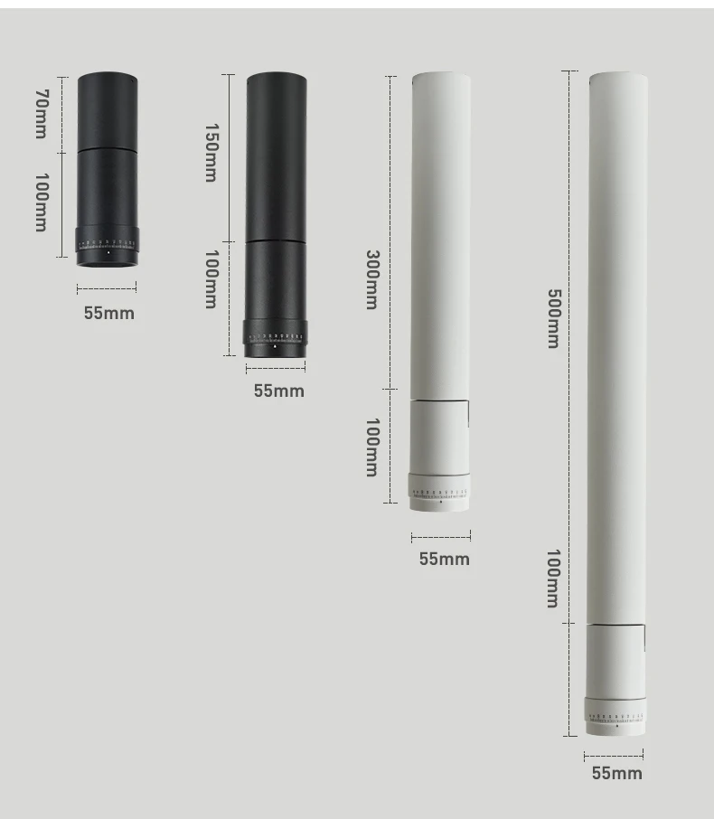 Long Arm Length Zoomable LED COB Down Spot Light For Restaurant Art Gallery Lighting