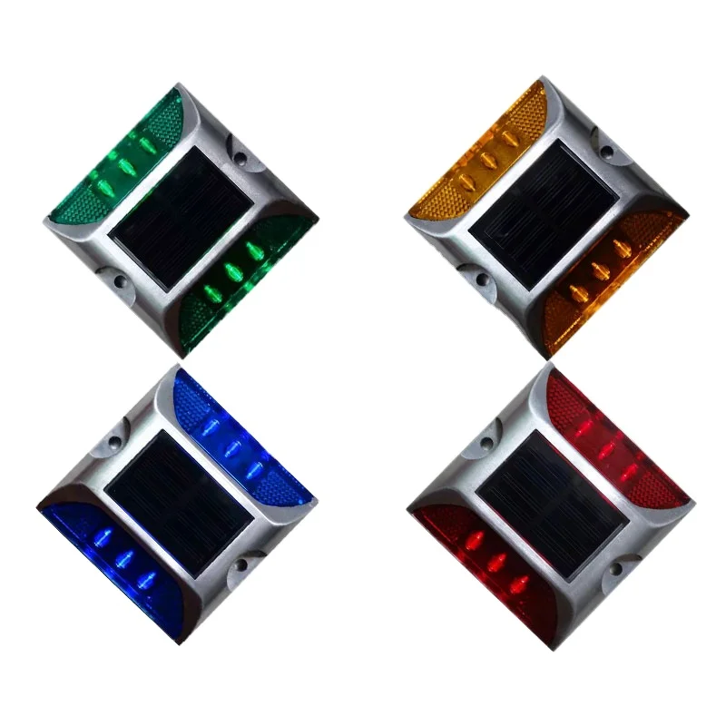 Popular Light Scintillation Aluminium Solar Road Stud Warning Light Solar durable performance
