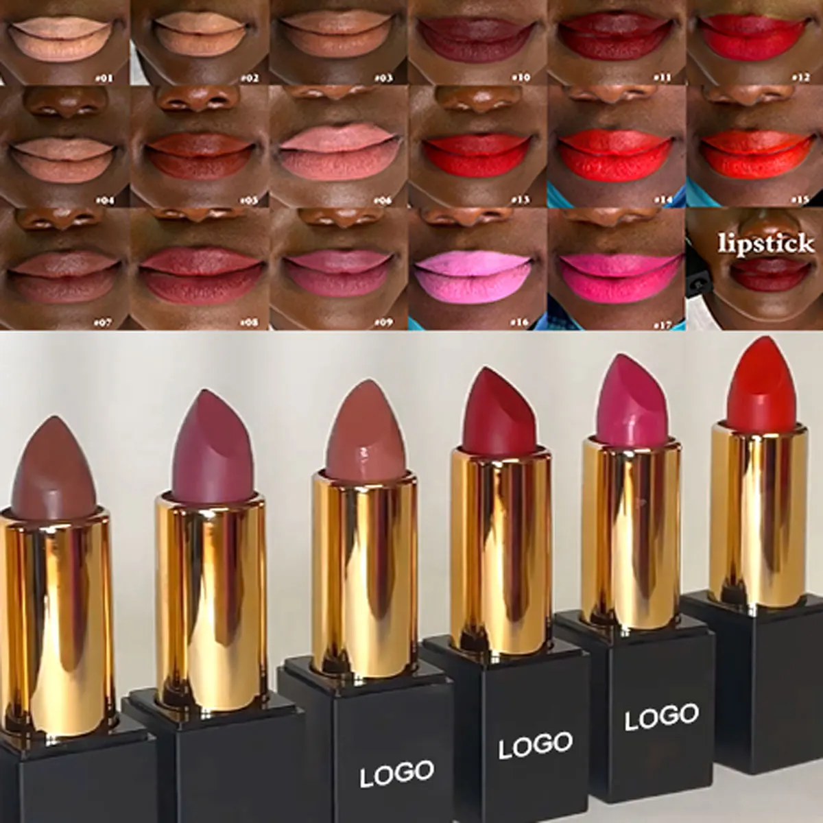 Private label high pigment long lasting waterproof makeup vegan creamy matte lipstick