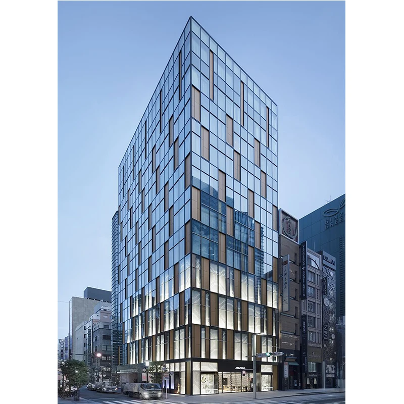 House Exterior Wall Cladding Fire Rated Facade Supply Glass Aluminum Curtain Wall