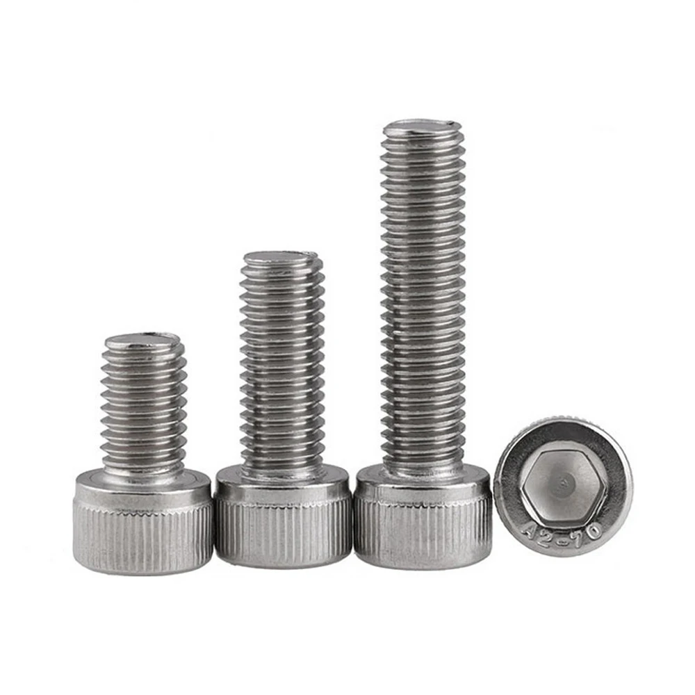 Allen screw Factory stainless steels SS304 SS316 Knurled Full Thread Half Thread Set hex socket cup cheese cylindric head screws
