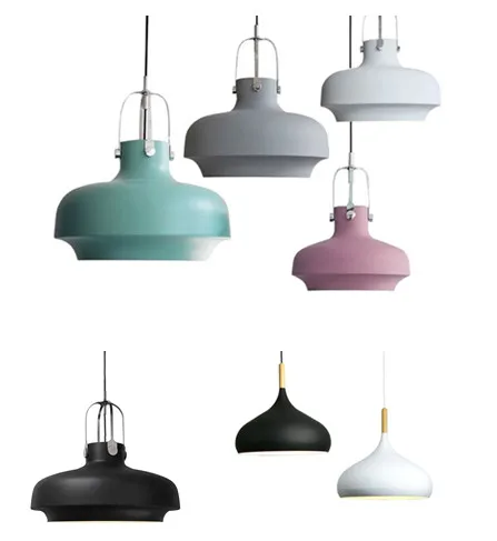 Simig lighting nordic creative small single head aluminum lamp shade pendant for restaurant dining home