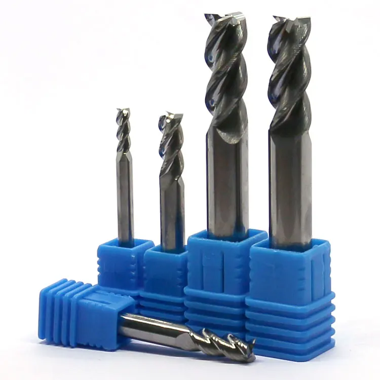 Aluminum Cutting Solid Carbide Square Endmills dia 1mm--3mm
