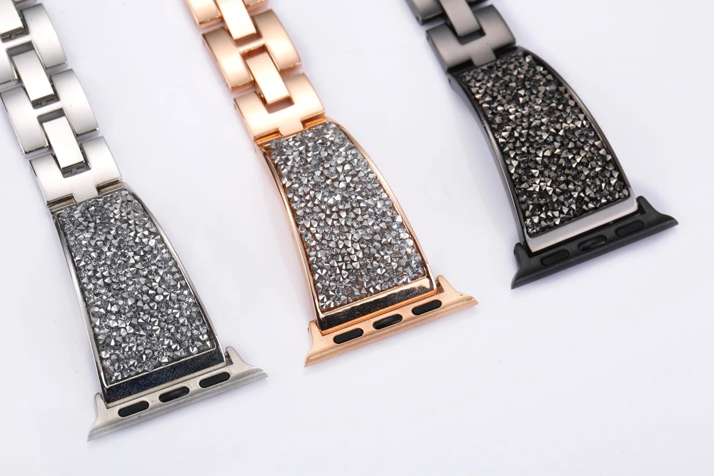 Luxury Metal Watch Band Replacement Fashion Strap for Apple Series 6 SE 5 4 3 2 1 iWatch 38 40 44