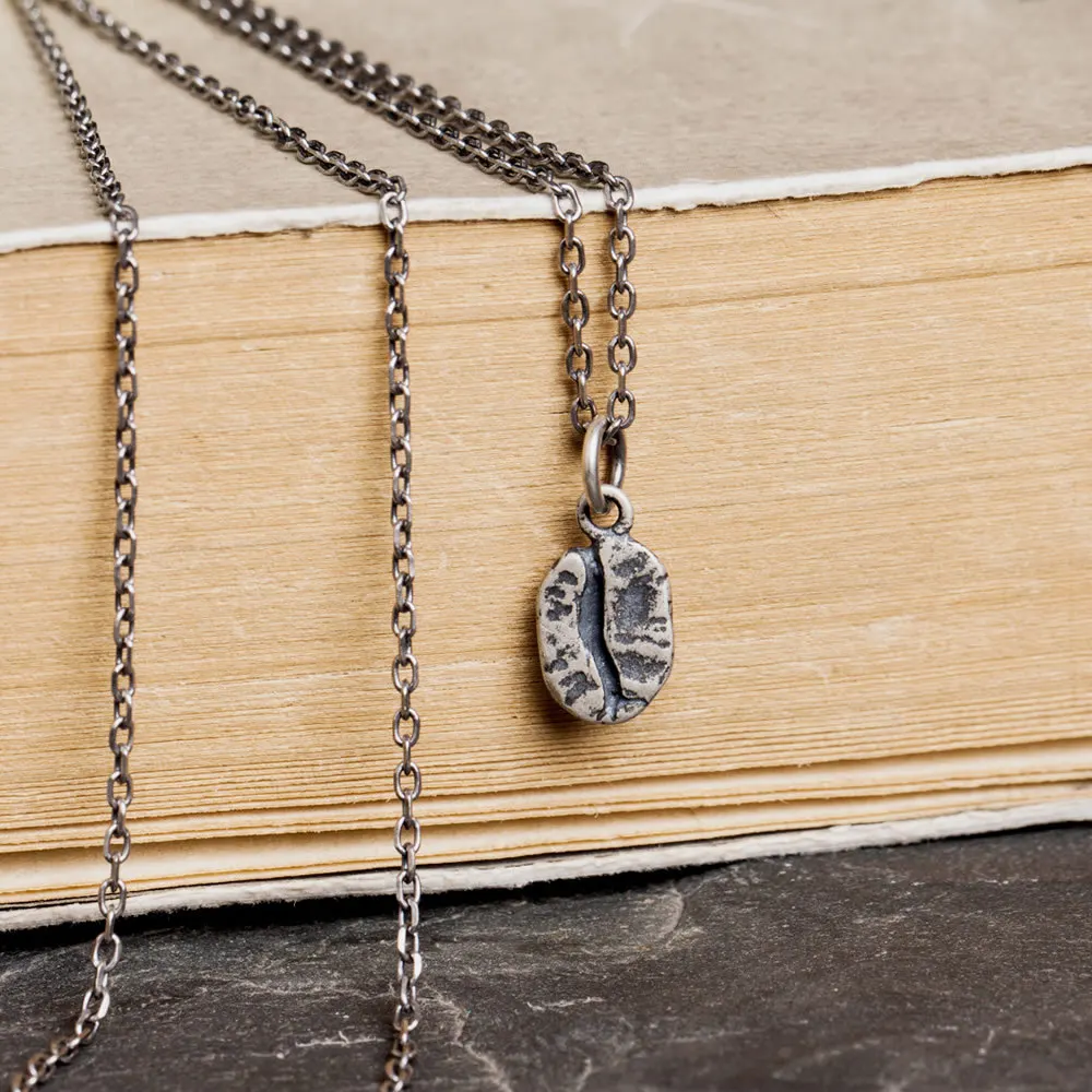 Punk 2020 new S925 sterling silver bean pendant fashion coffee chain necklace funny jewellery