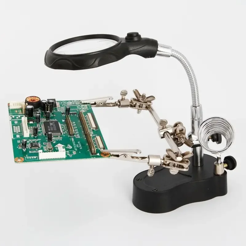 Auxiliary Clamp Electric Soldering Iron Welding Station Inspection and Maintenance Bracket Type Magnifying Glass