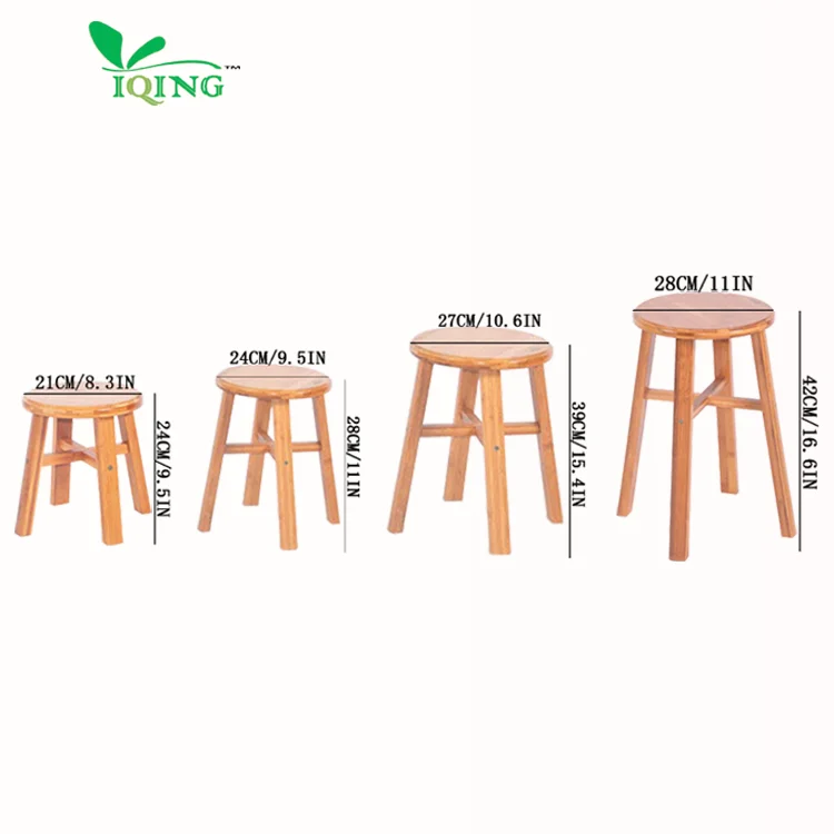  YQ-BRS21 Wholesale Vintage Small Wooden Mini Stool Display Stand Stools Round Bamboo