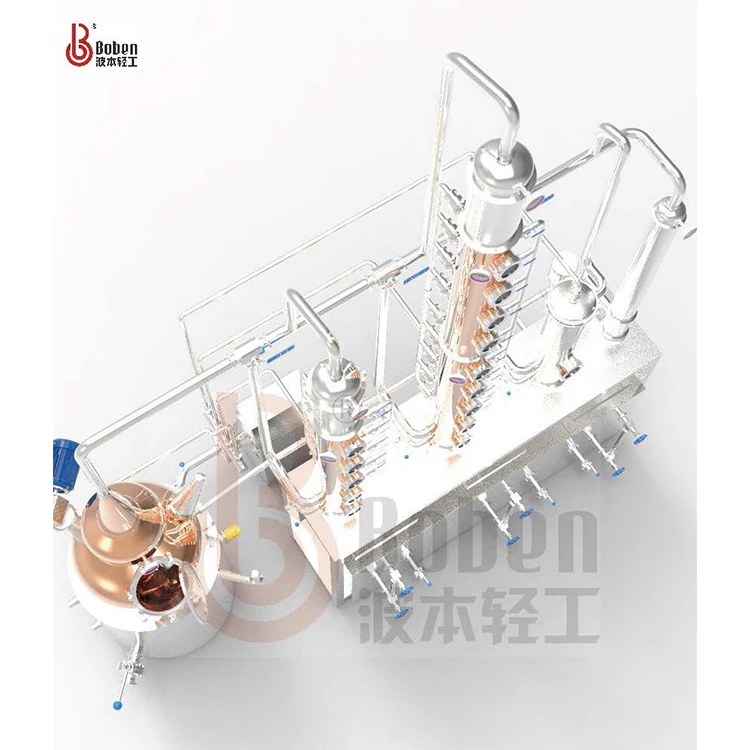 Gin Stills Vodka Distiller Wine Brandy Whisky Rum Copper Reflux Steam Distilling Column Equipment For Sale