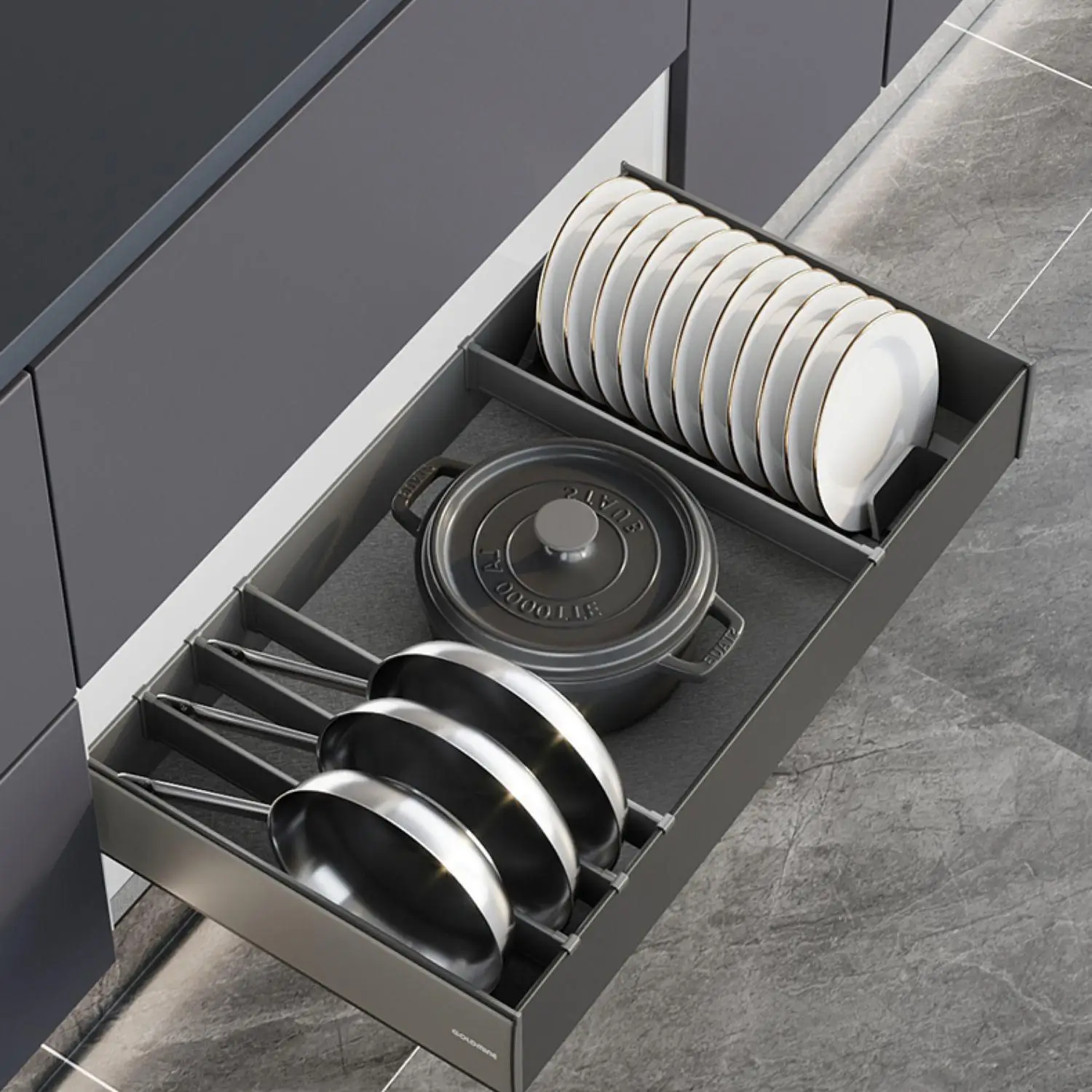 Goldmine 3 Tier Pull Out Cabinet Organizer Kitchen Cabinet Pull Out Basket Pullout Kitchen Aluminium Pull Out Basket