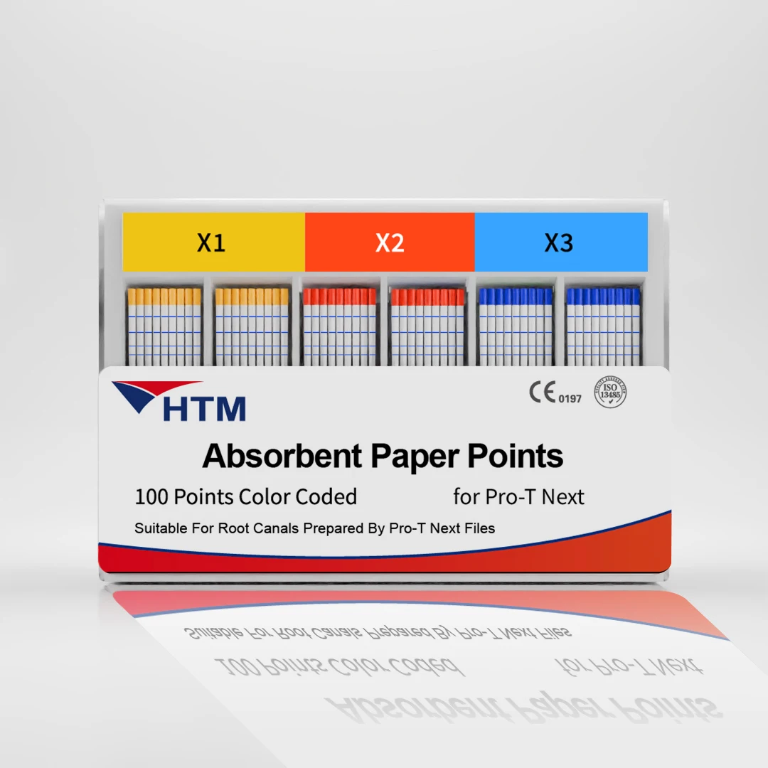 HTM Dental Equipment Consumables Disposable Dentist Materials Private Label Dental Care Products Sterile Absorbent Paper Points