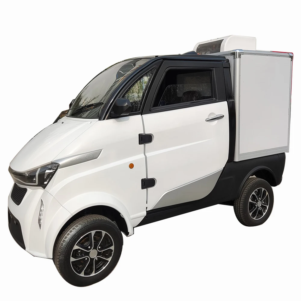 Genuine Leather Seat Electric Wiper Lithium Battery Electric Cargo Van Car Electric Closed Van With Safety Belts