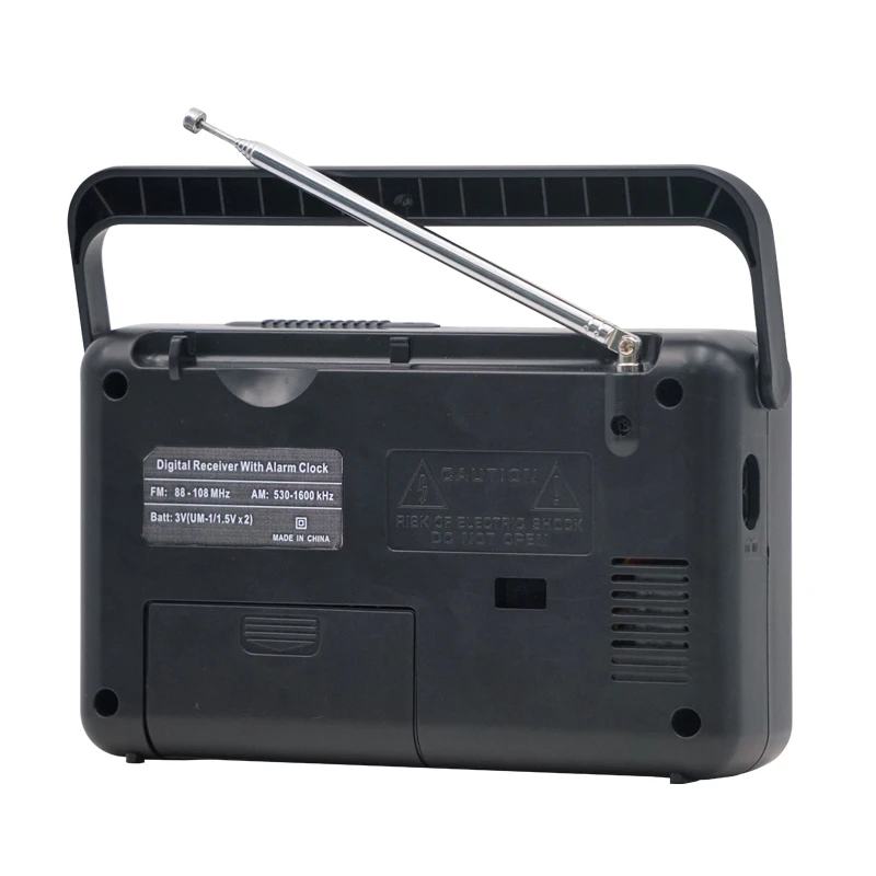 Amazon Hot Selling Good Quality IC LCD Screen Alarm Clock Pocket AM FM 2 Band Digital Radio