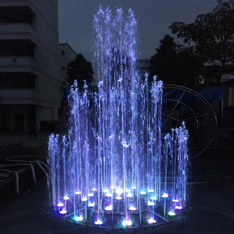 7M Diameter Colorful Stainless Steel Ornamental Water Pond Floating Fountain Large With Led
