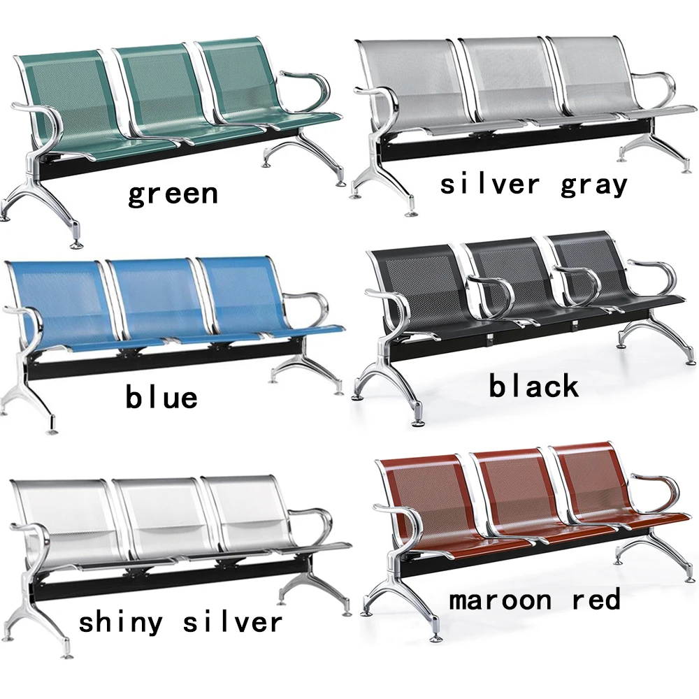 High quality public seating Airport Bank lobby waiting chairs Hospital waiting room 3 person chairs