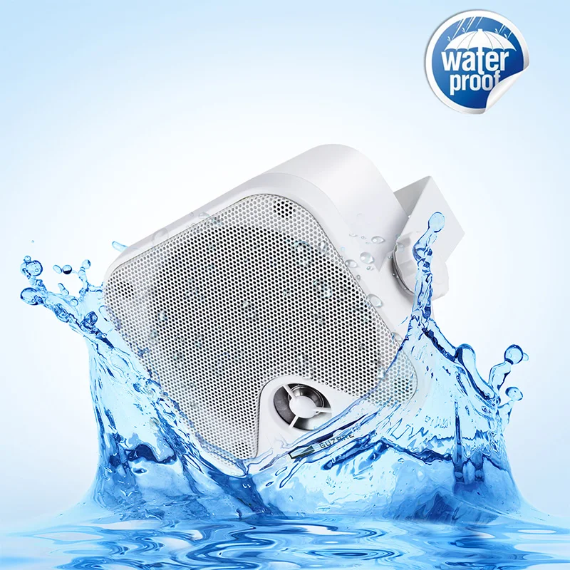 Marine 100W 4 inch BT Box Waterproof Speakers Compact marine stereo Stereo Sound System Speaker For Boat Golf Cart ATV UTV