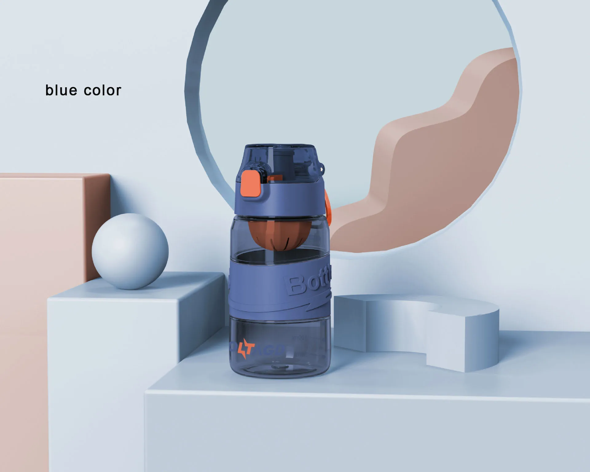 500ml 720ml 900ml PC plastic student drink water bottle with bounce cover and tea strainer large gym sport bottle