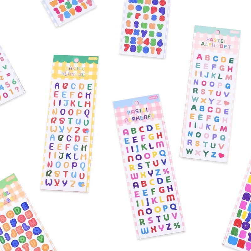 Colorful Alphabet Sticker Sheet Custom Vinyl Letter Number Stickers Alphabets Labels for Mailbox Signs Window Door Cars