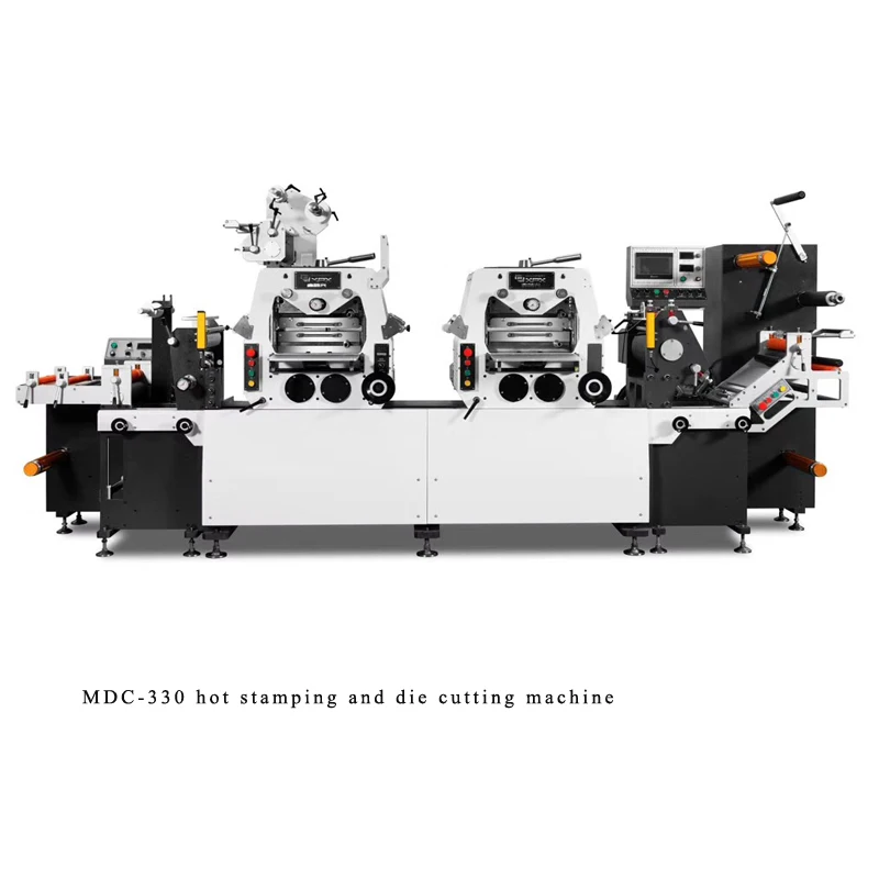 MDC-330 2 Double station hot stamping /cold foil  flatbed sticker label die cutting machine