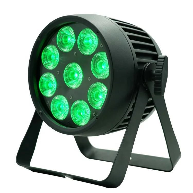 IP 65 rgb led par  RGBWAUV 6IN1 led par 9x12w akku outdoor wireless par led battery stage light