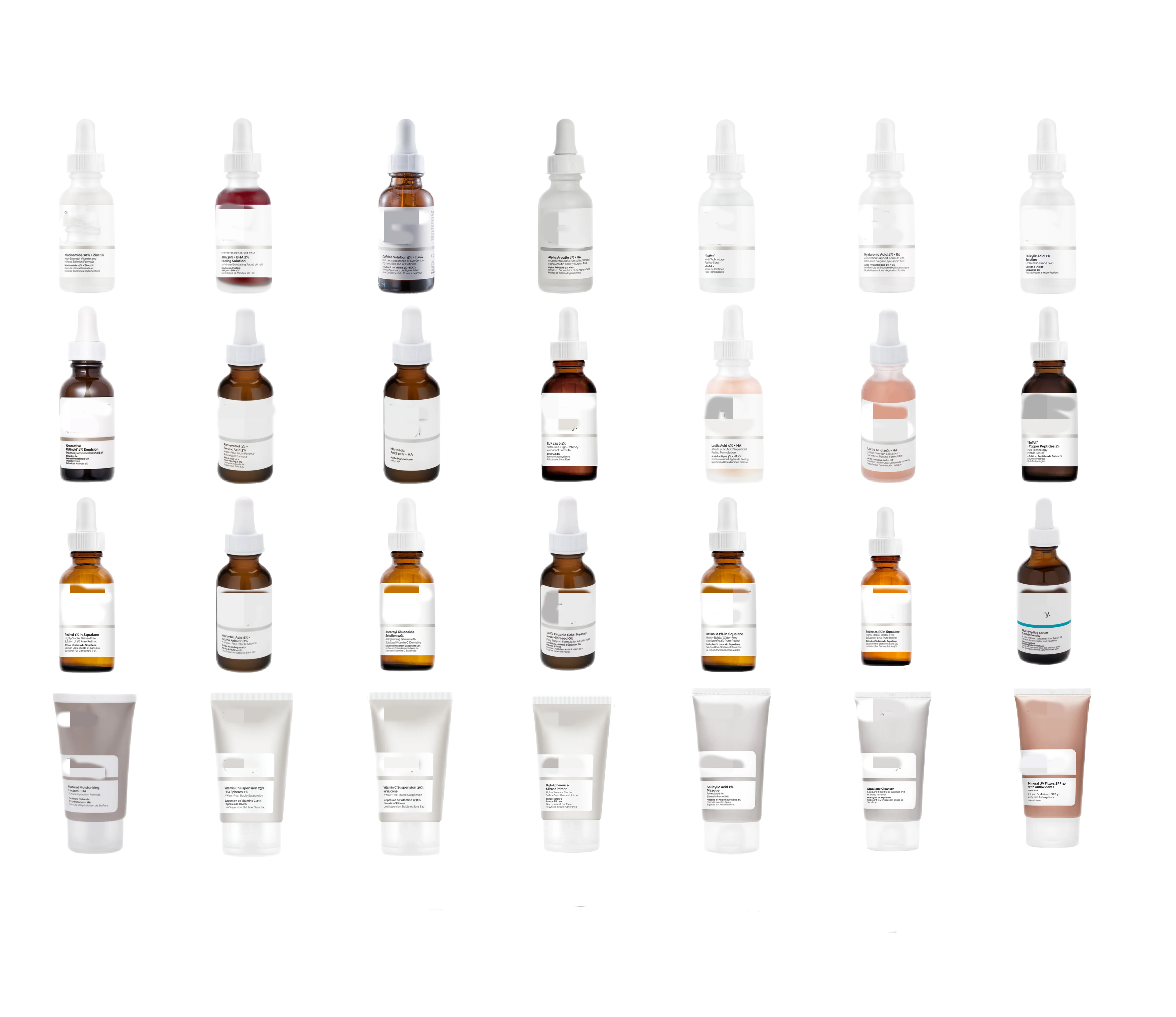 serums faciales ordinary  AHA 30%+BHA 2% Peeling Solution  Niacinamide 10%+Zin1% facial serum
