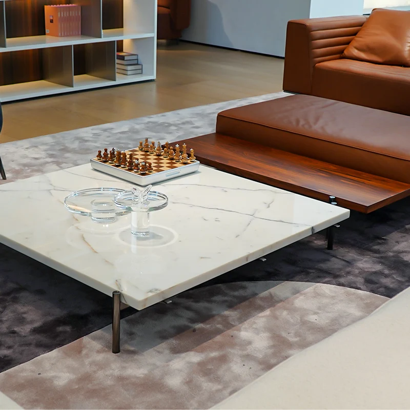 Modenfili for living room luxury marble wooden multifunctional center set contemporary Coffee Table